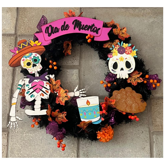 Corona de Día de Muertos - Pieza única
