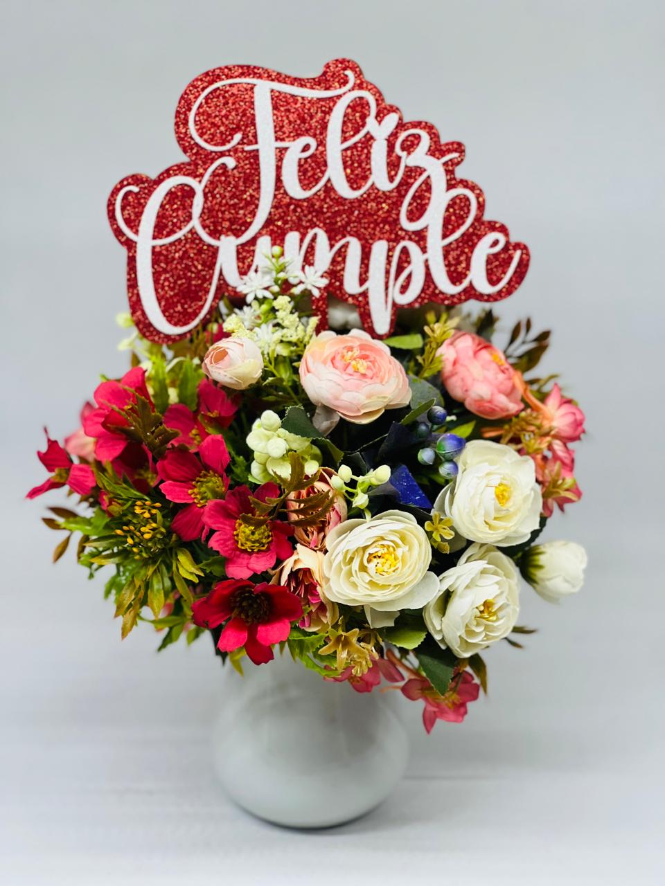 Cake Topper - Felicidades/ Feliz Cumple (MDF y Fomi)