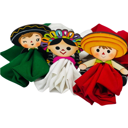 Anillos para servilletas de tela estilo mexicano