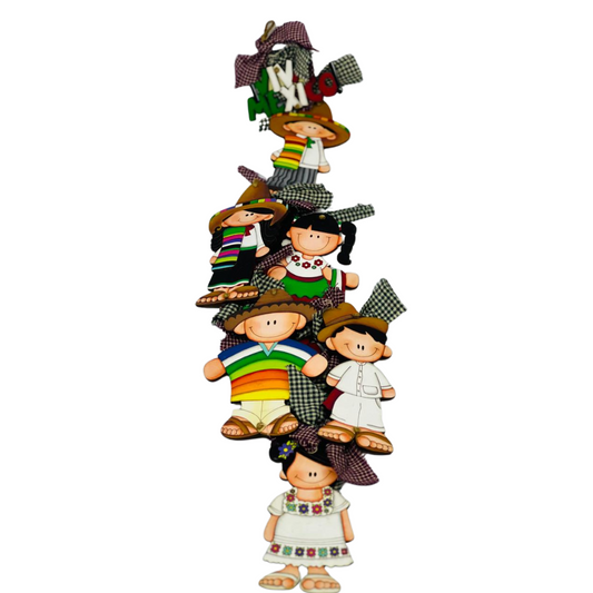 Guía de mexicanitos con trajes folclóricos