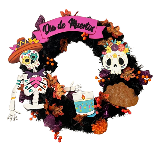 Corona de Día de Muertos - Pieza única
