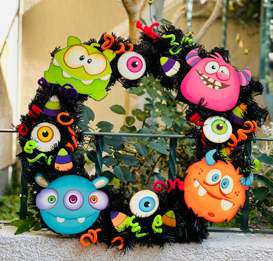 Corona Monstruos de Halloween - Pieza única
